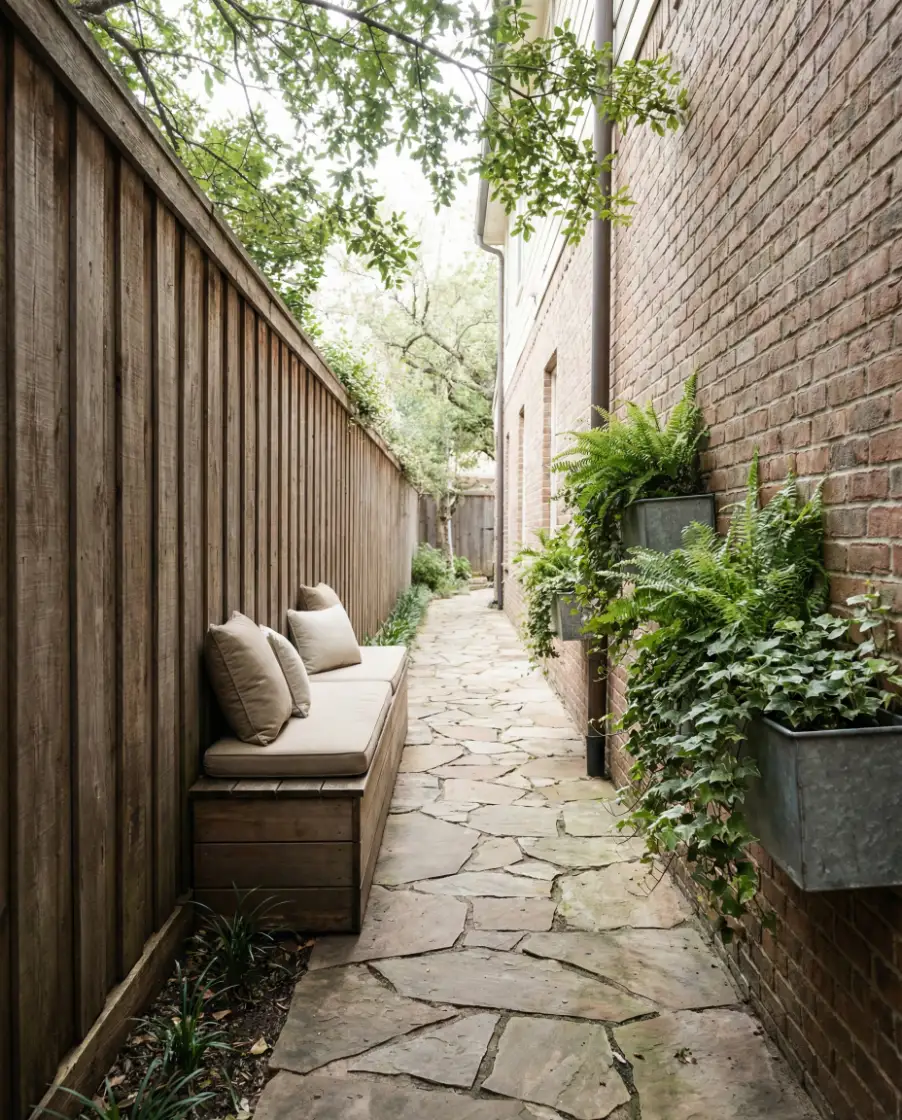 Narrow Side Yard Lounge 1