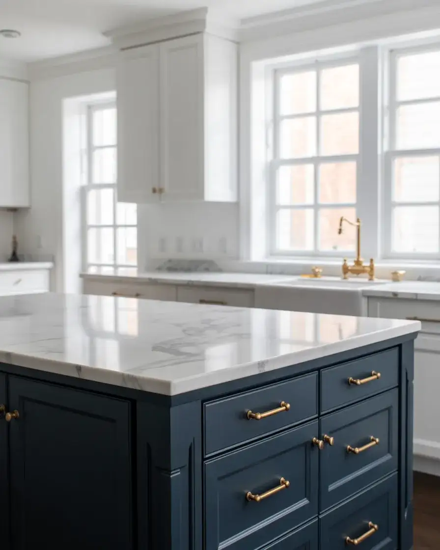 Navy and White Cabinet Contrast 2