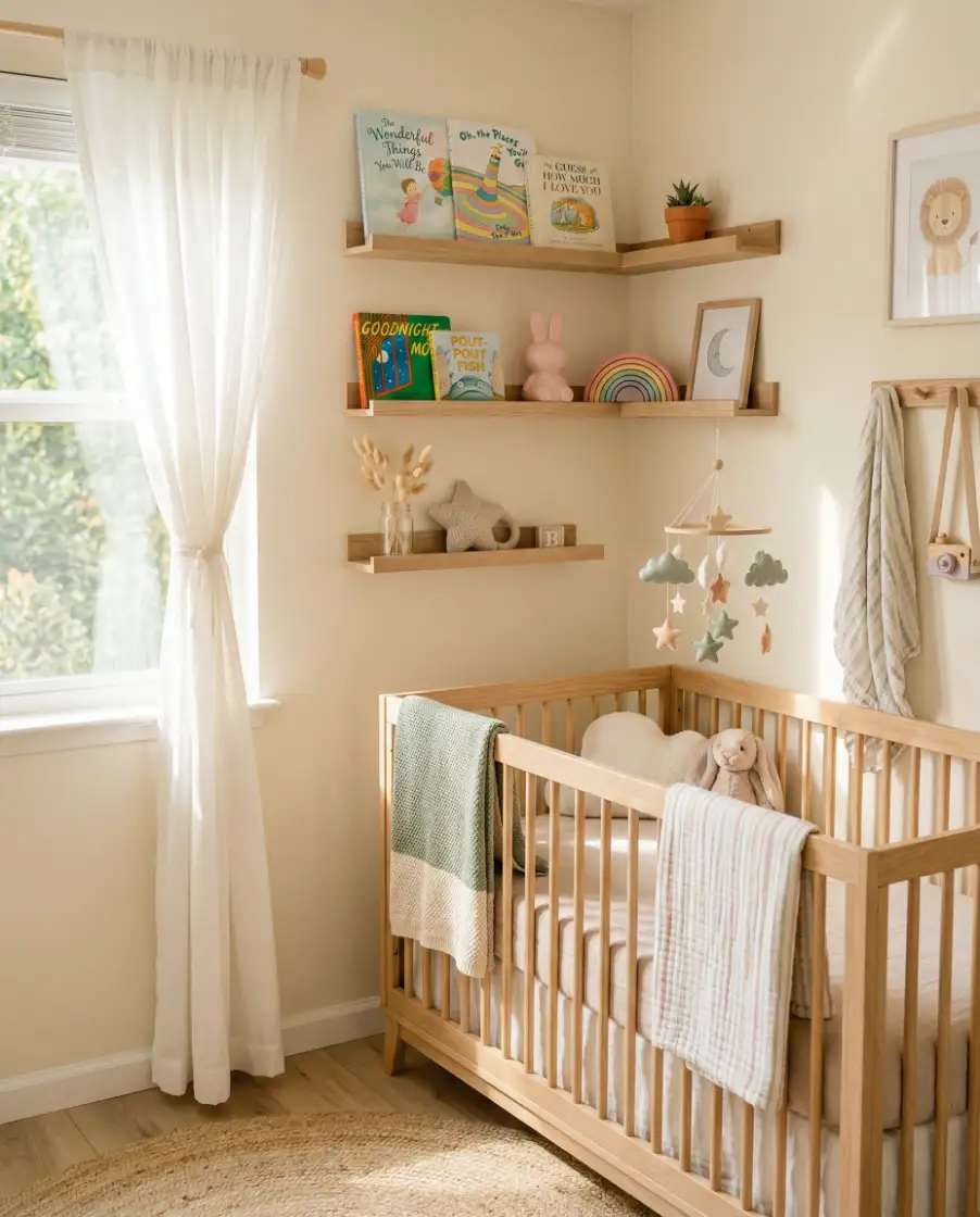 Nursery Wall Shelves for Storytime 1