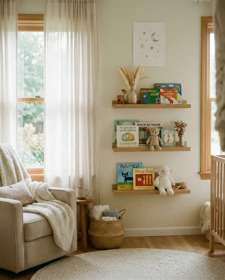 Nursery Wall Shelves for Storytime 2