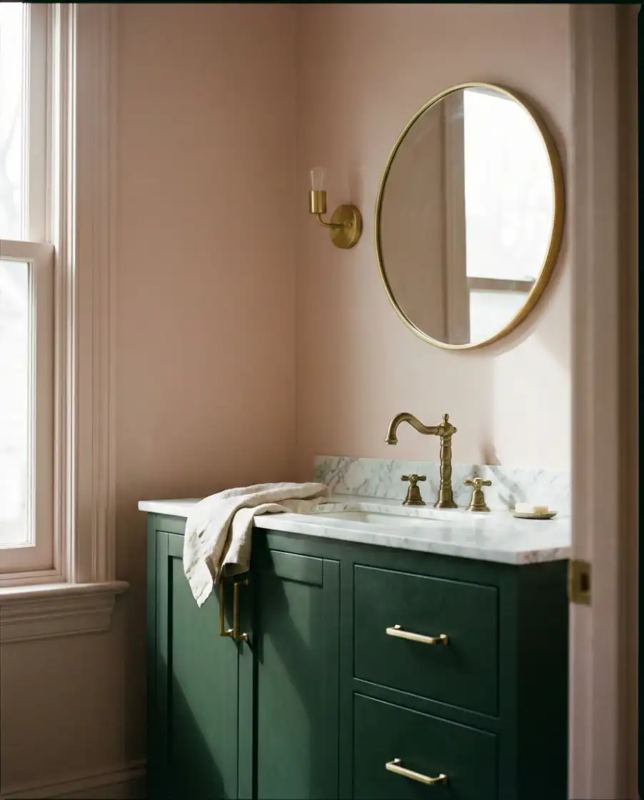 Pink and Dark Green Luxe Contrast 1