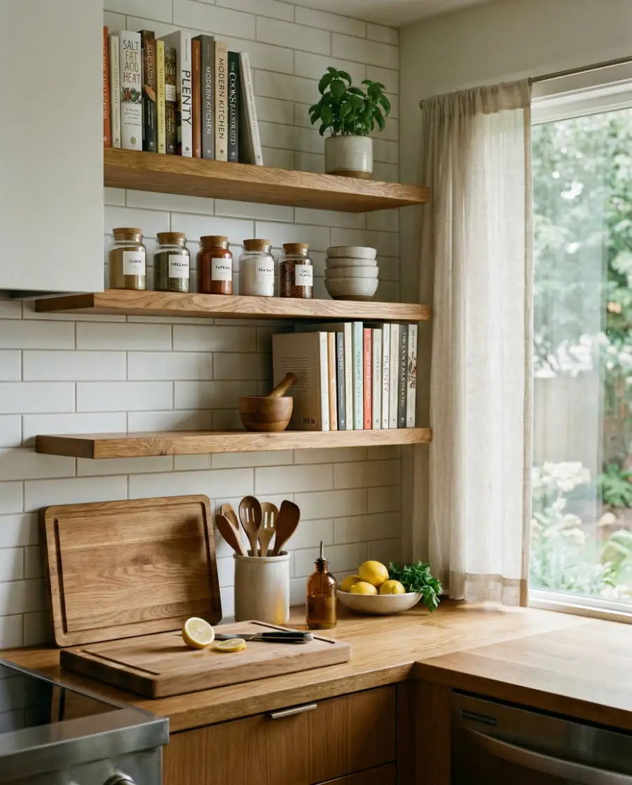 Repurposed Kitchen Book Storage 1