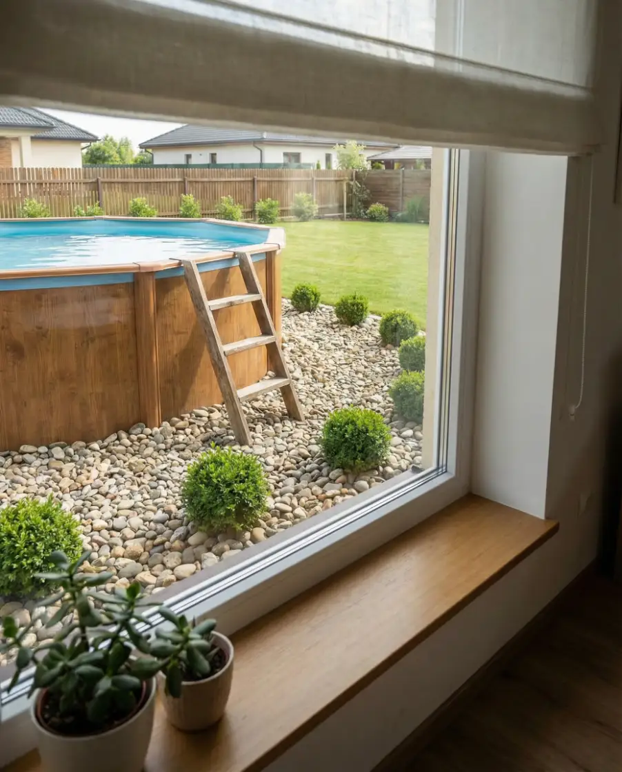 Rock Borders Around Above-Ground Pools 2