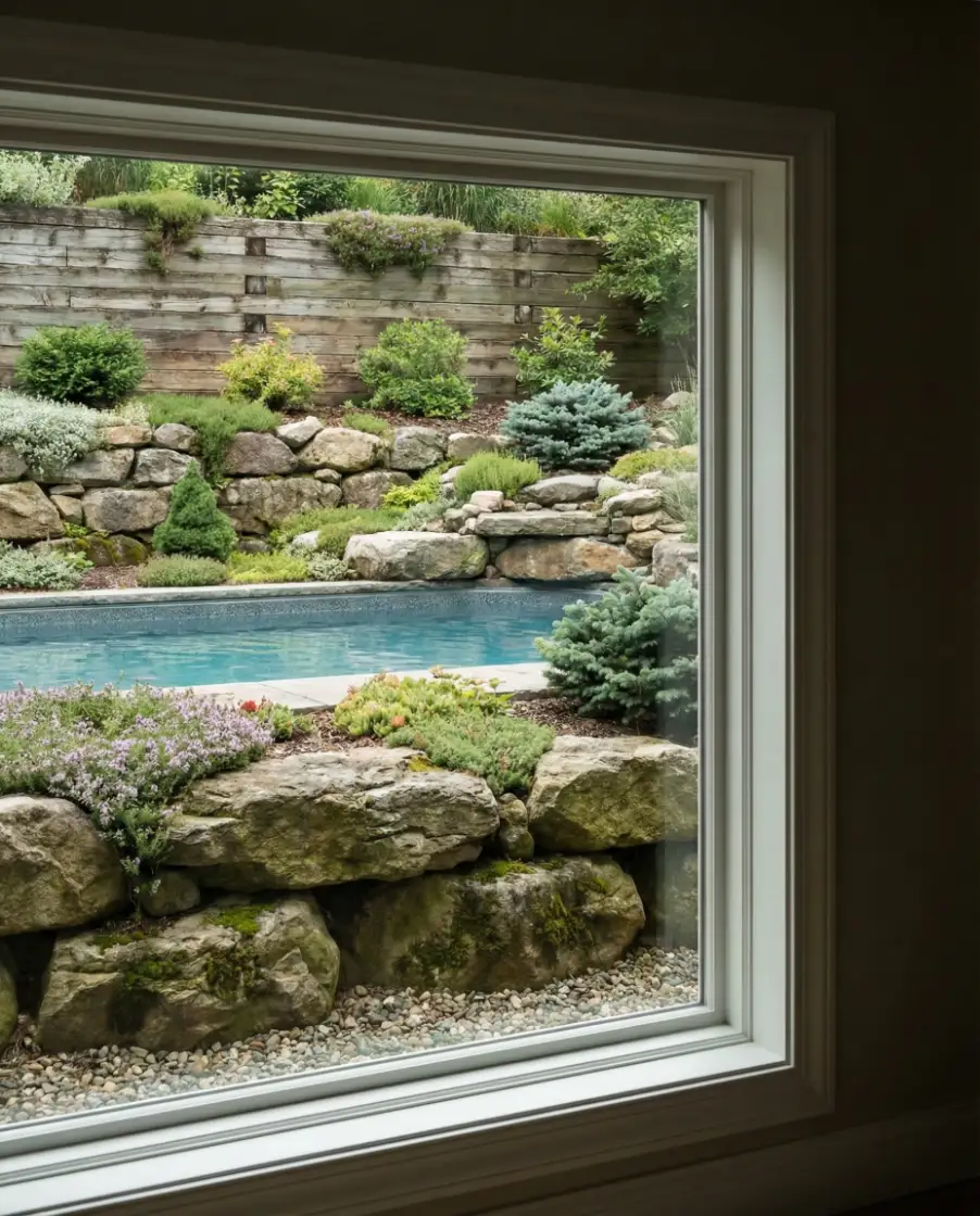 Rock Garden Edge for Semi-Inground Pools 1