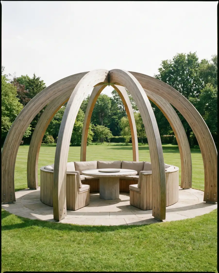 Round Pergola for Social Gardens 2