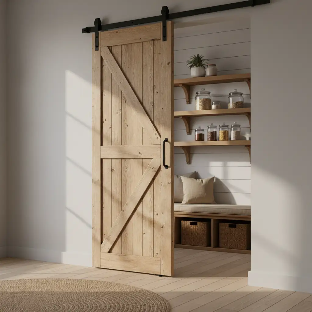 Rustic Barn-Style Pantry Door 2