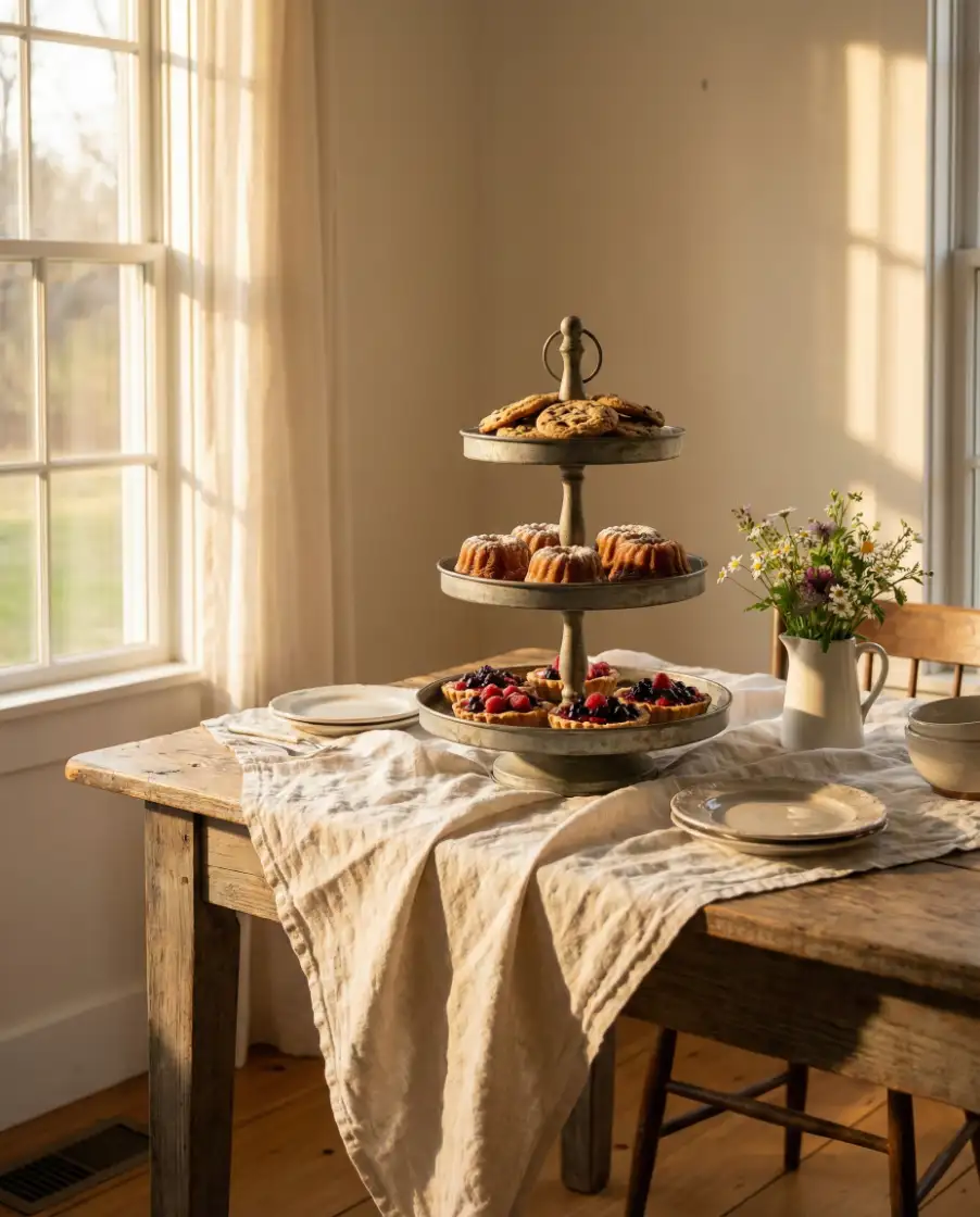 Rustic Wedding Dessert Display 2