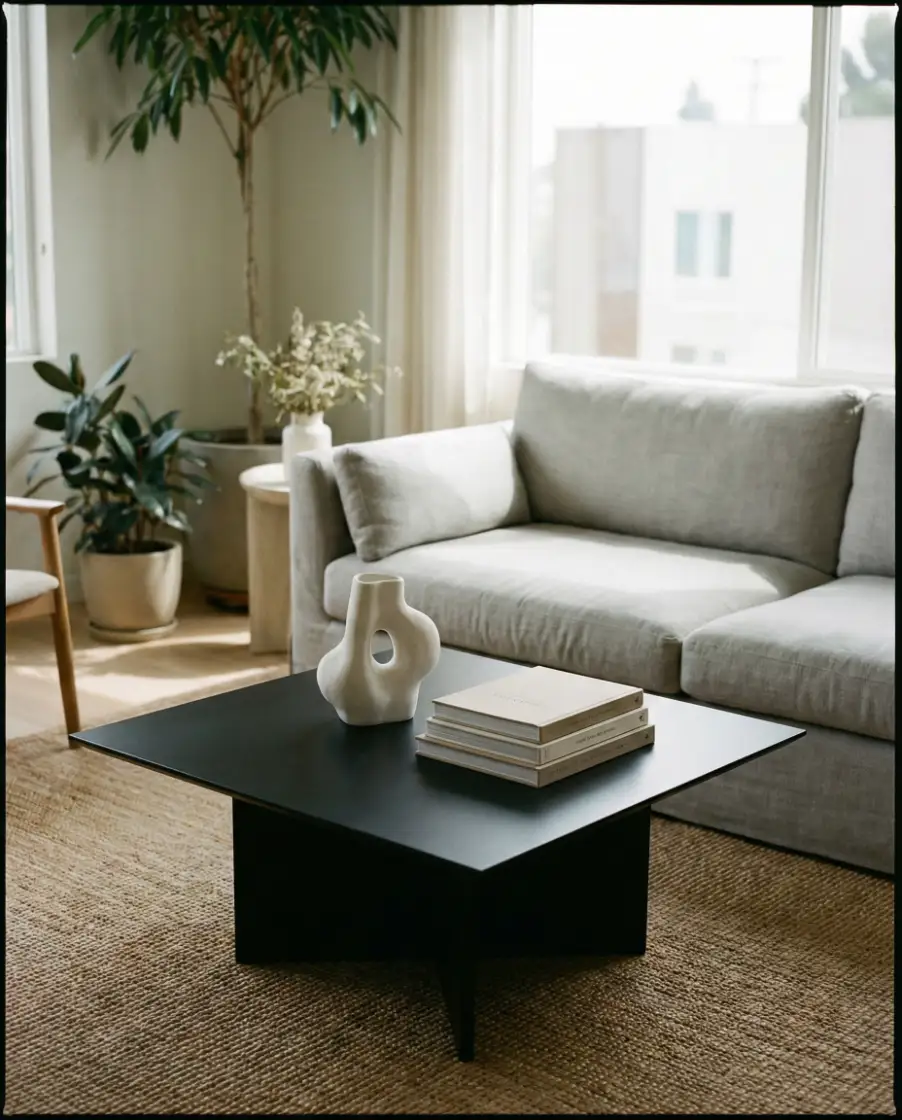 Sculptural Minimalism on Black and White 1