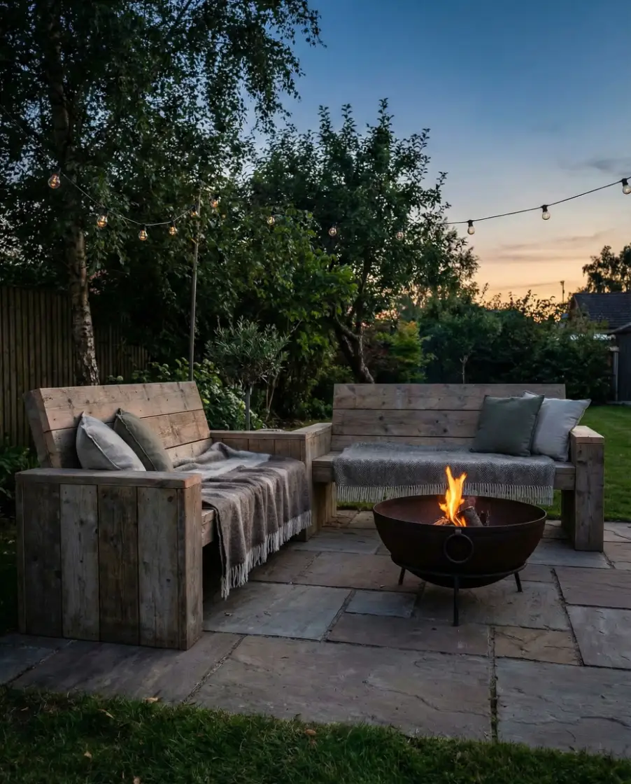 Simple Budget Fire Pit Patio 1