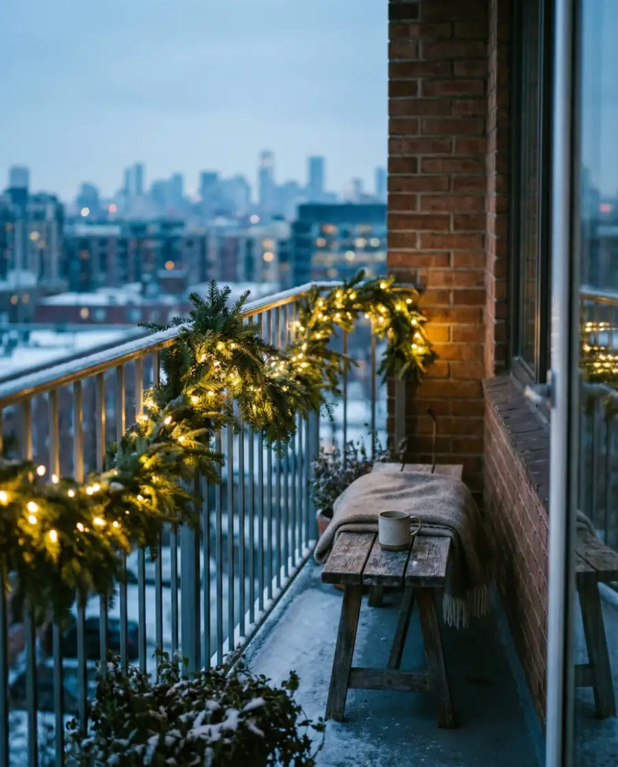 Simple Christmas Balcony Glow 1