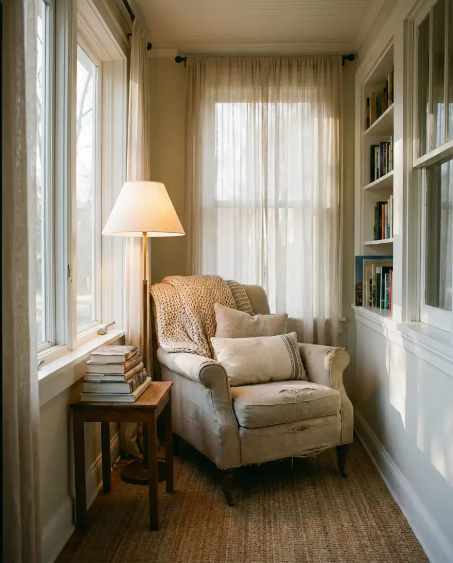 Small Cozy Reading Sunroom 1