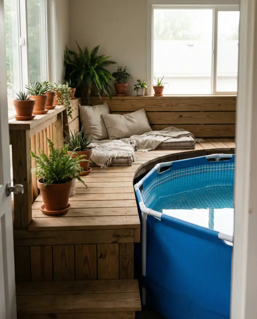 Small Deck Around an Intex Pool 1