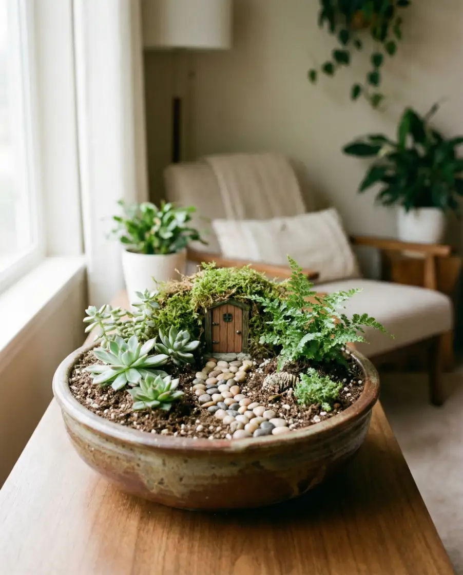 Small Pot Fairy Garden for Apartments 1