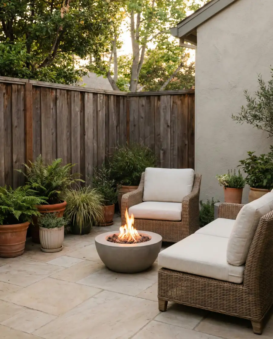 Small Space Corner Fire Feature 1