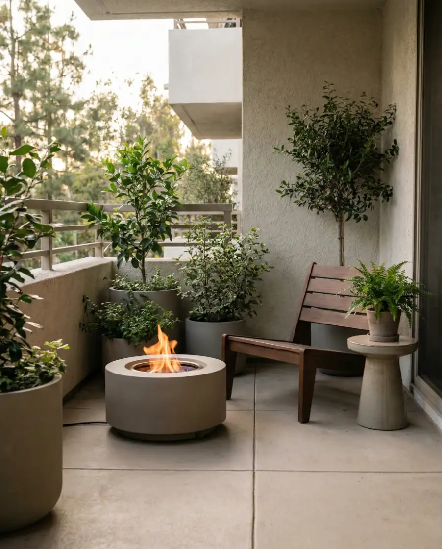 Smokeless Fire Pit Lounge for Small Patios 1