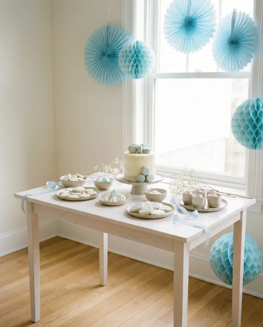 Soft Baby Shower Dessert Corner 1