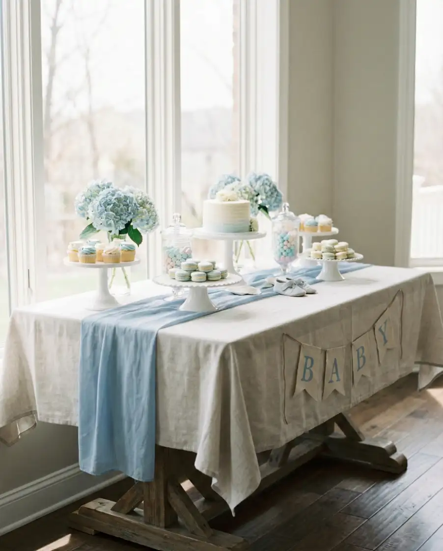 Soft Baby Shower Dessert Corner 2