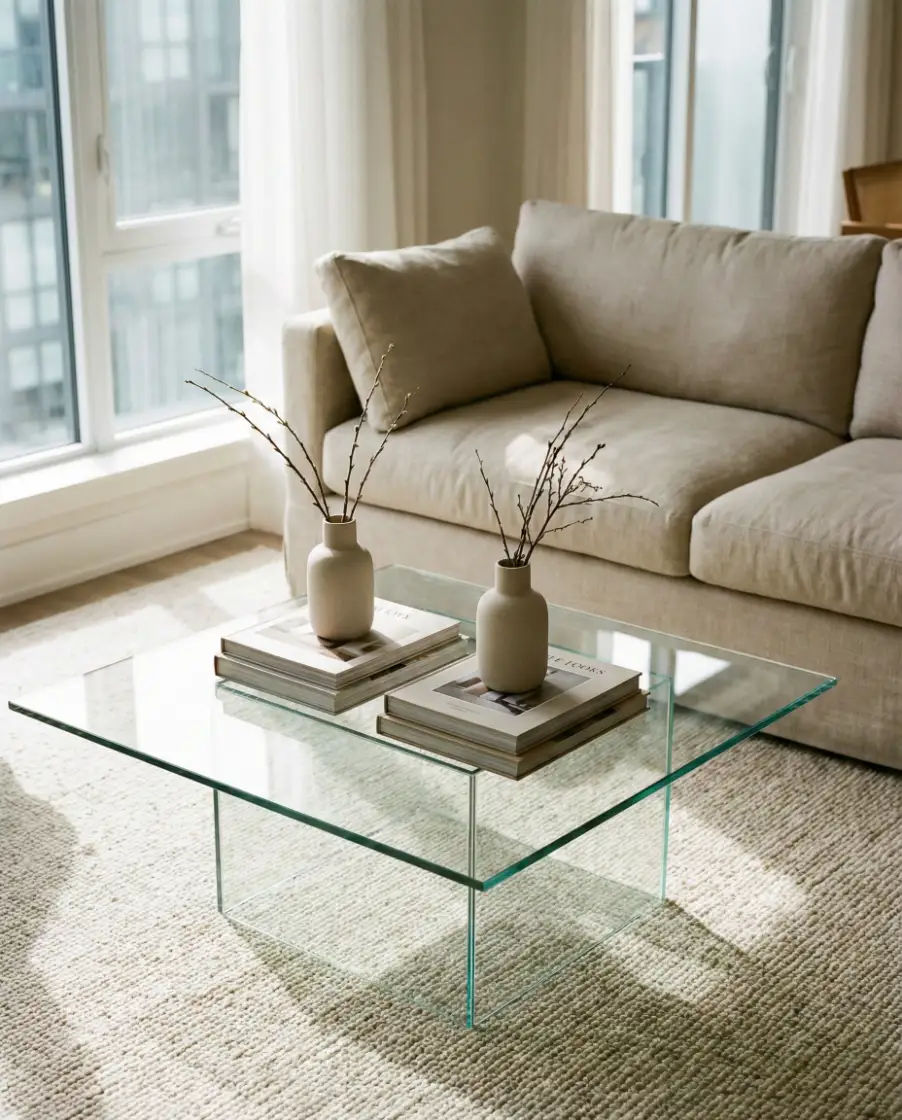 Square Glass with Symmetrical Decor 2