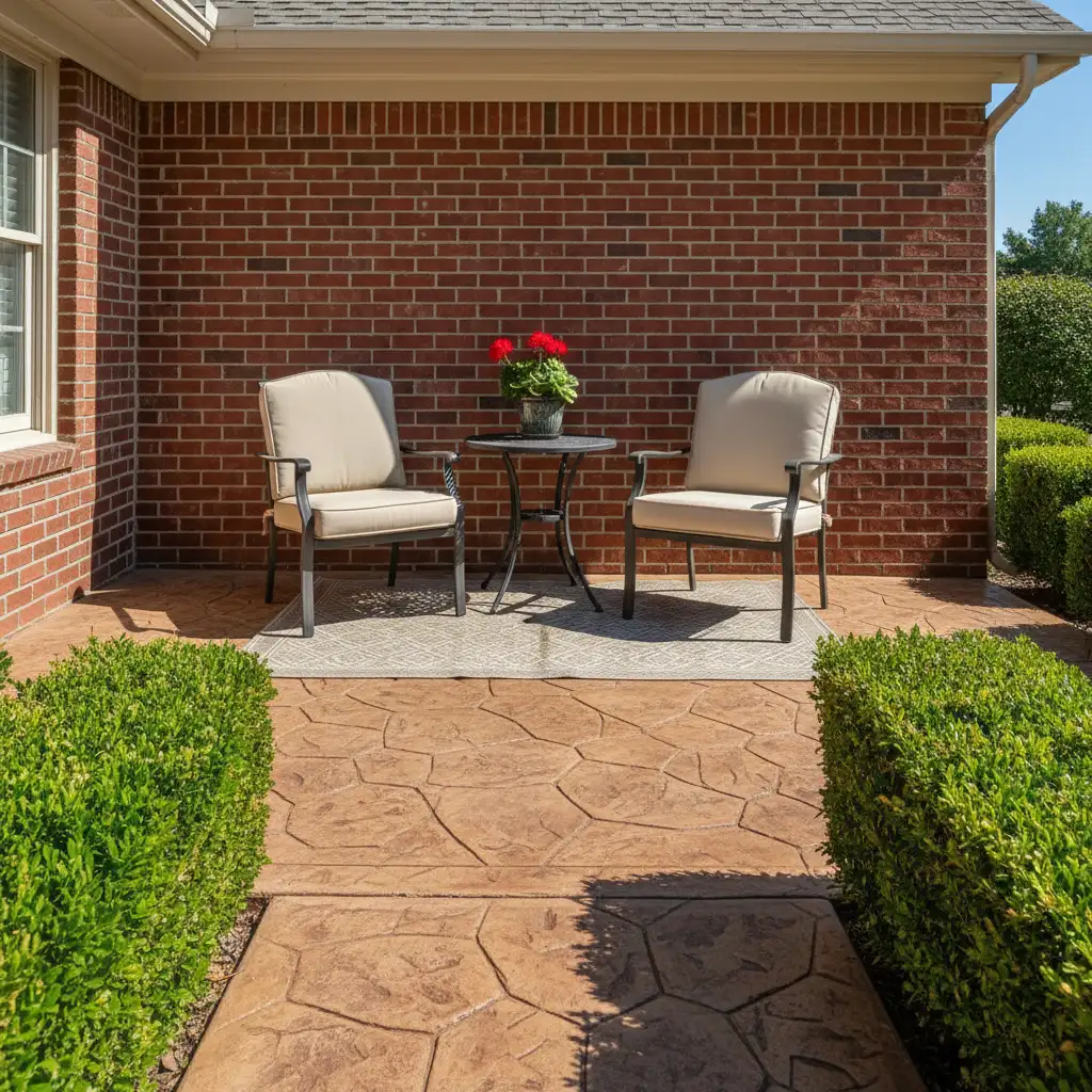 Stamped Concrete Front Lounge 1