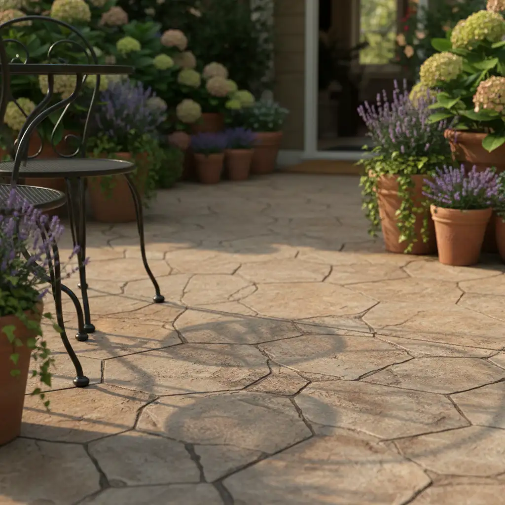 Stamped Concrete Front Lounge 2