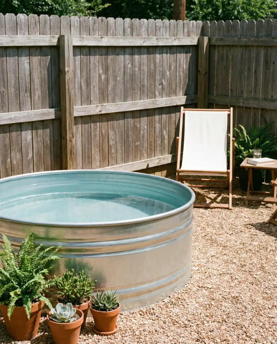 Stock Tank Pool for Small Yards 1