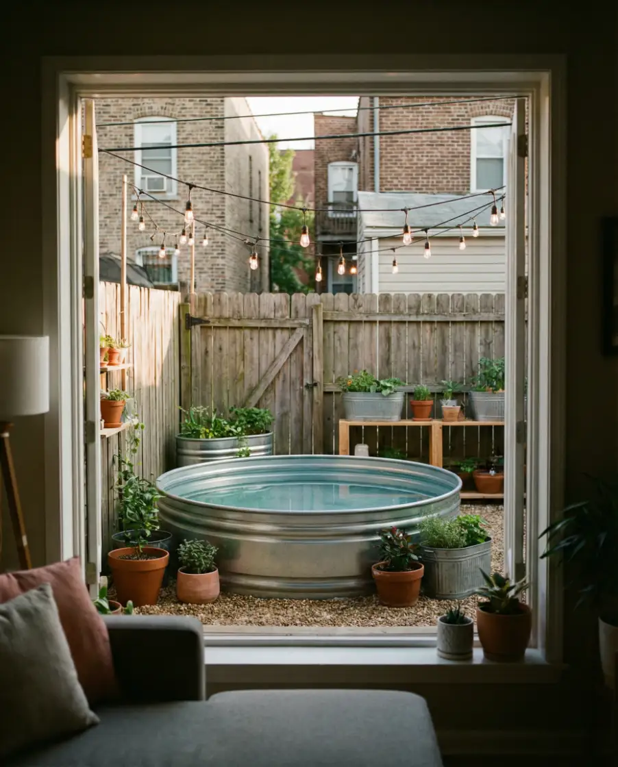 Stock Tank Pool for Small Yards 2