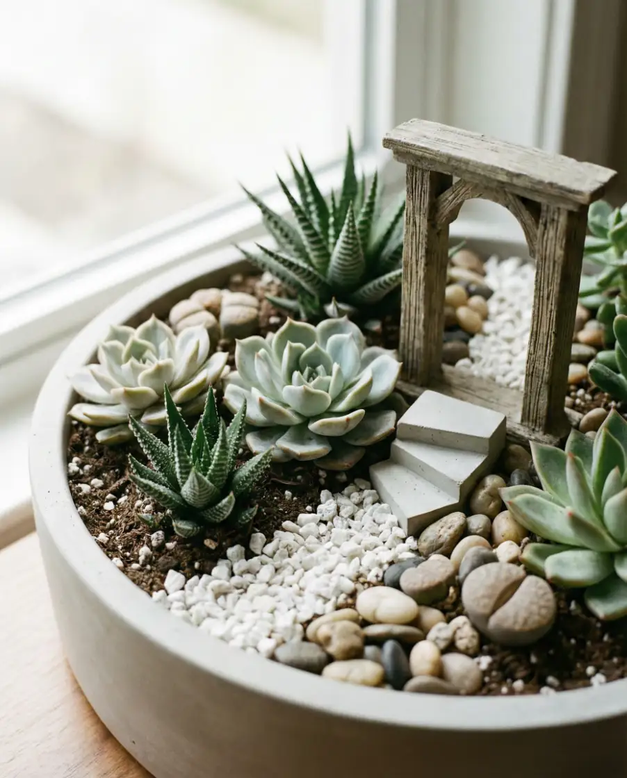 Succulent Fairy Garden Centerpiece 1