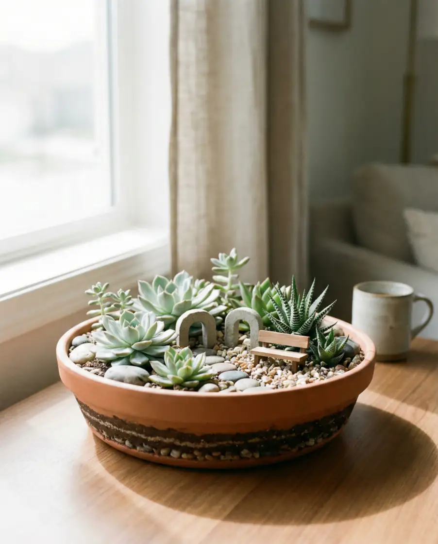 Succulent Fairy Garden Centerpiece 2