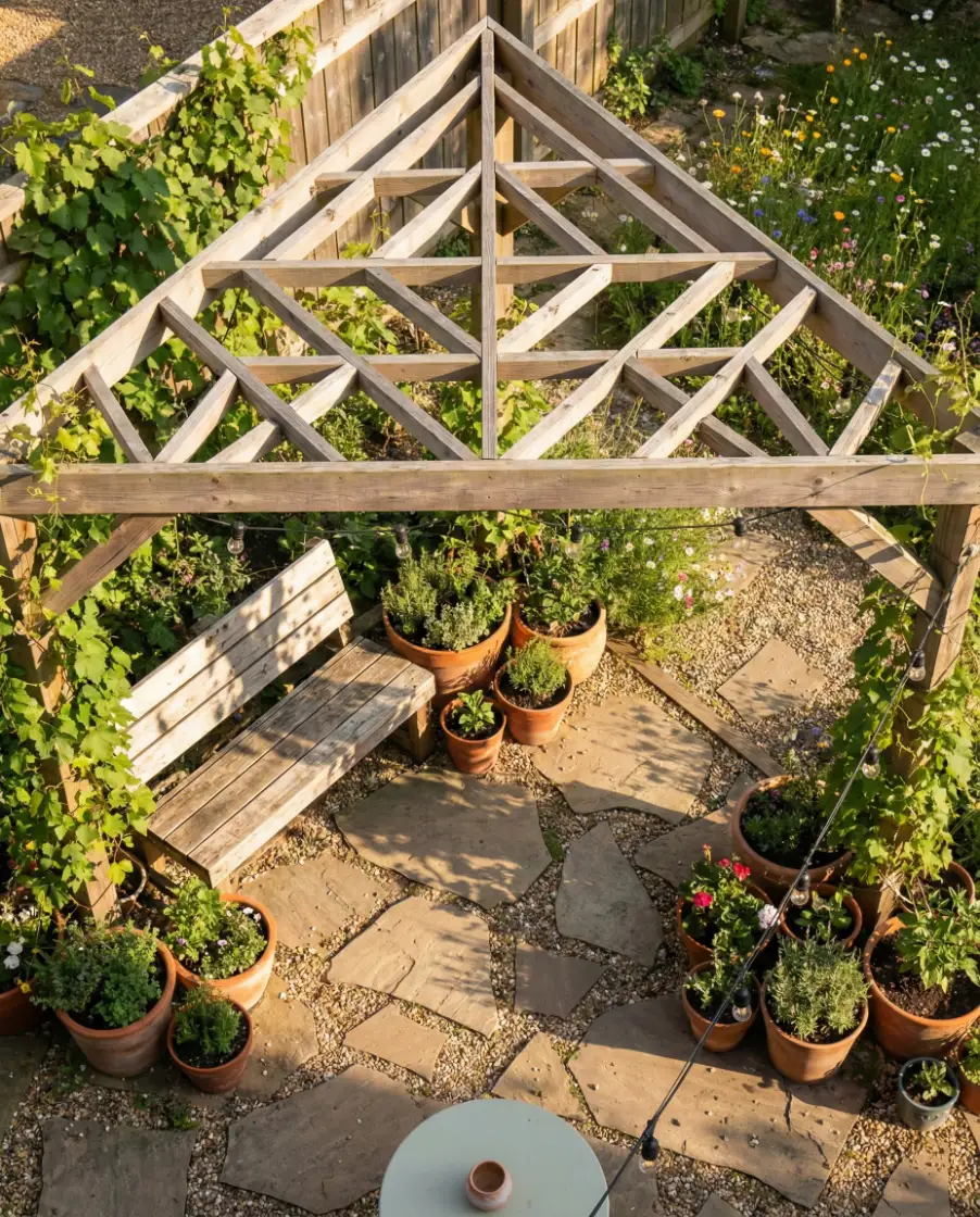 Triangle Pergola Inspired by ACNH 2