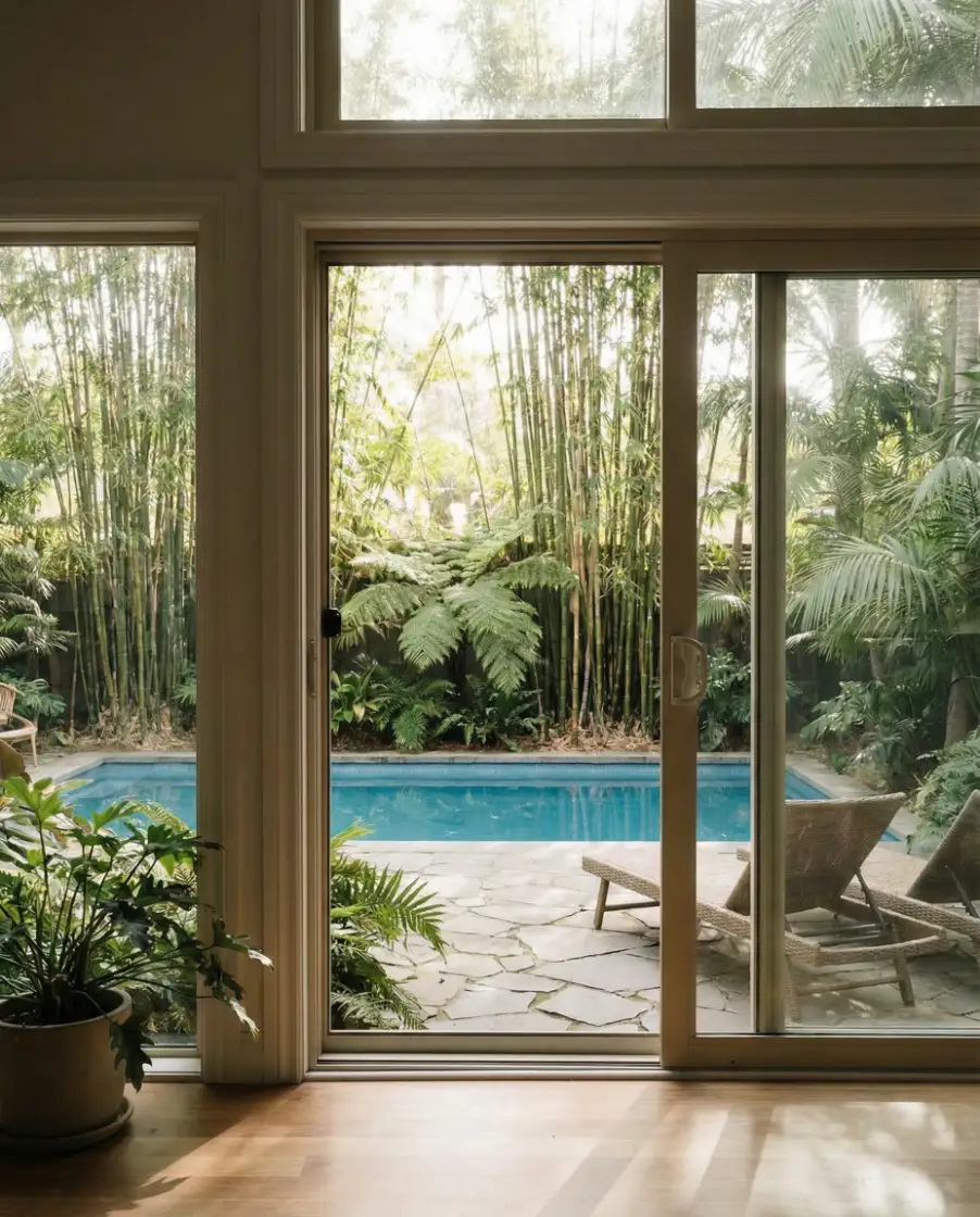 Tropical Privacy Screen for Inground Pools 1