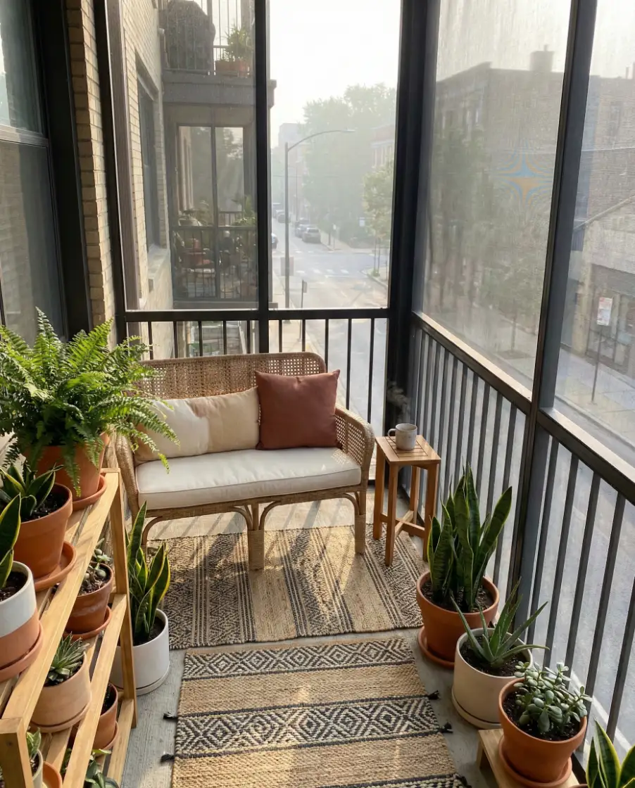 Urban Screened In Balcony Lounge 1