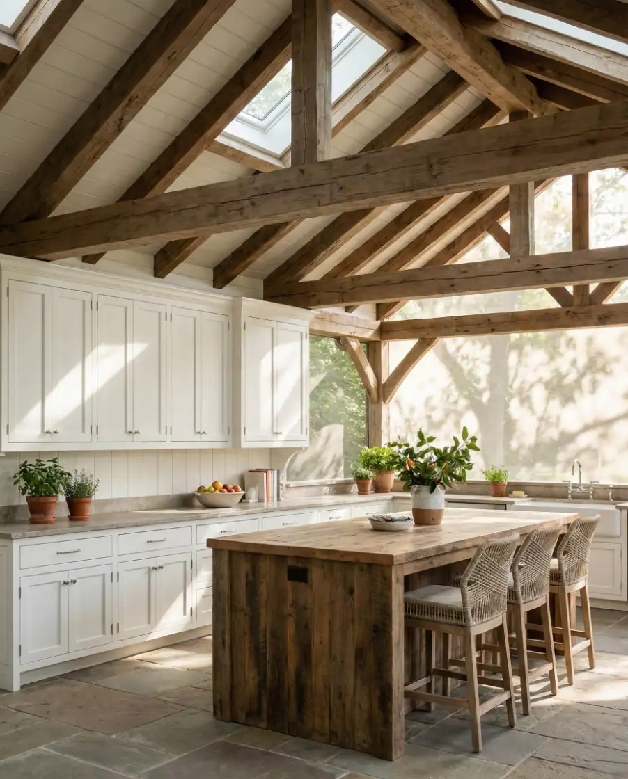 White Farmhouse Pavilion Kitchen 1