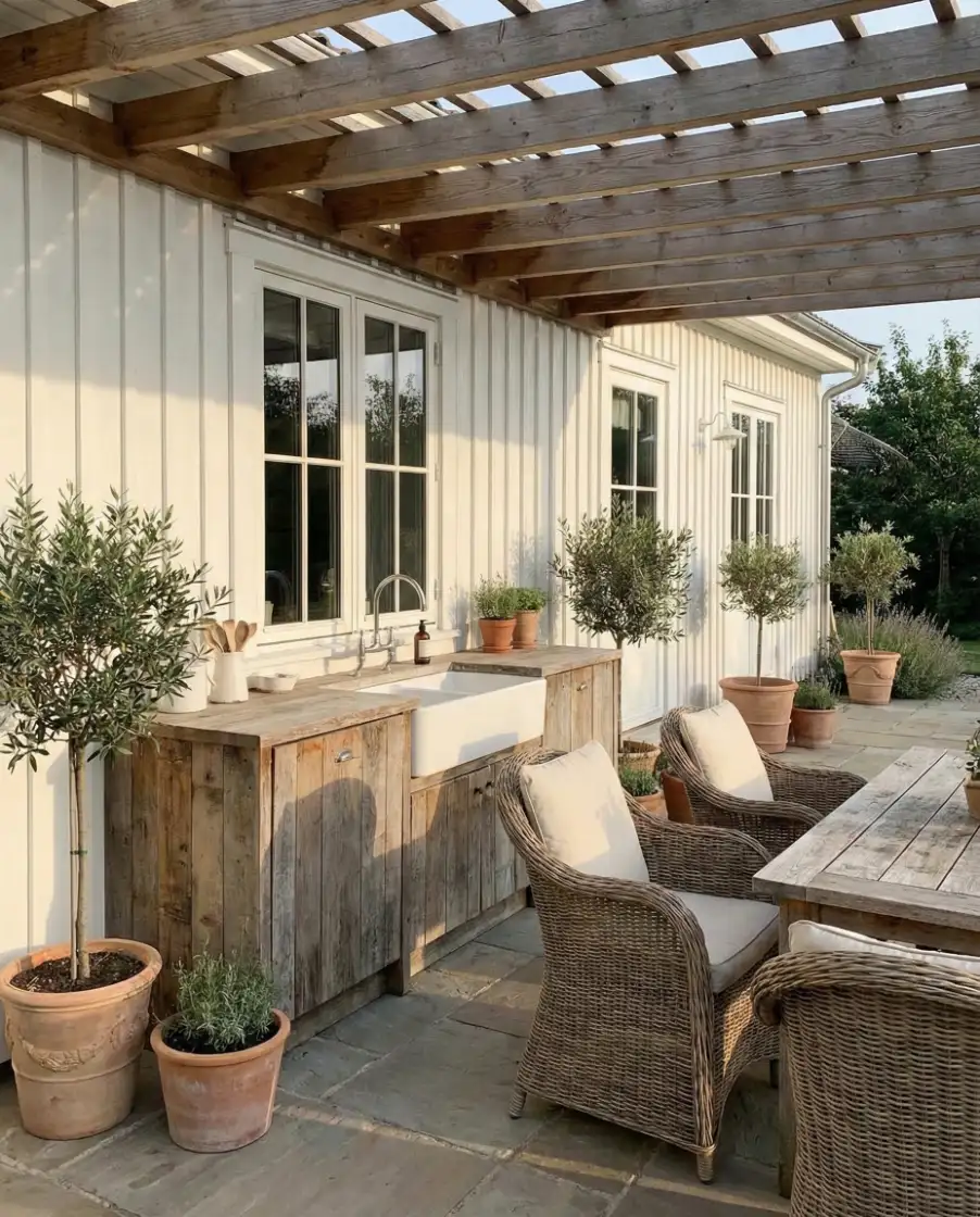 White Farmhouse Pavilion Kitchen 2