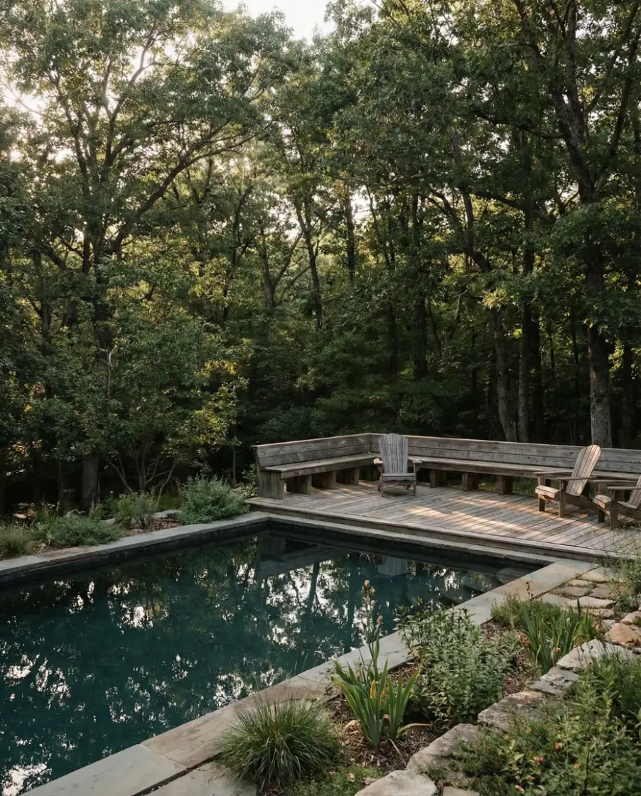 Wooded Pool Garden Blend 1
