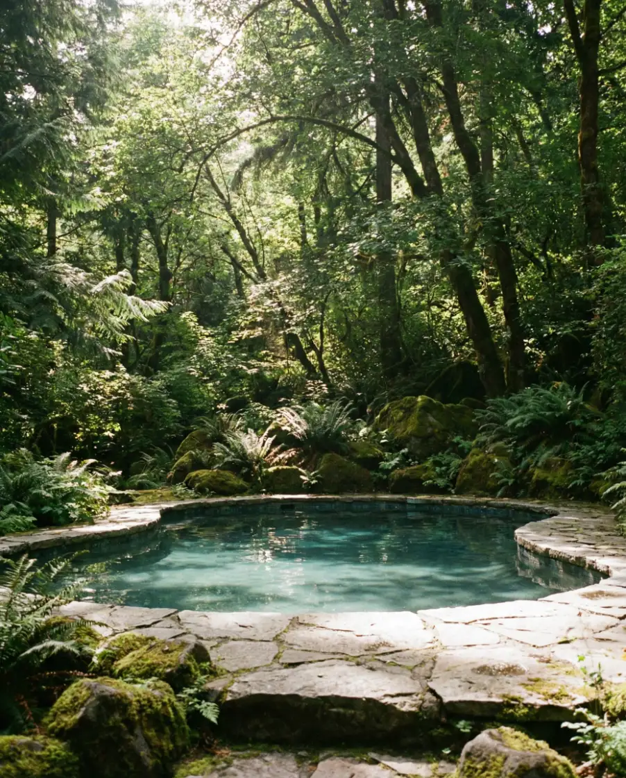 Wooded Pool Garden Blend 2
