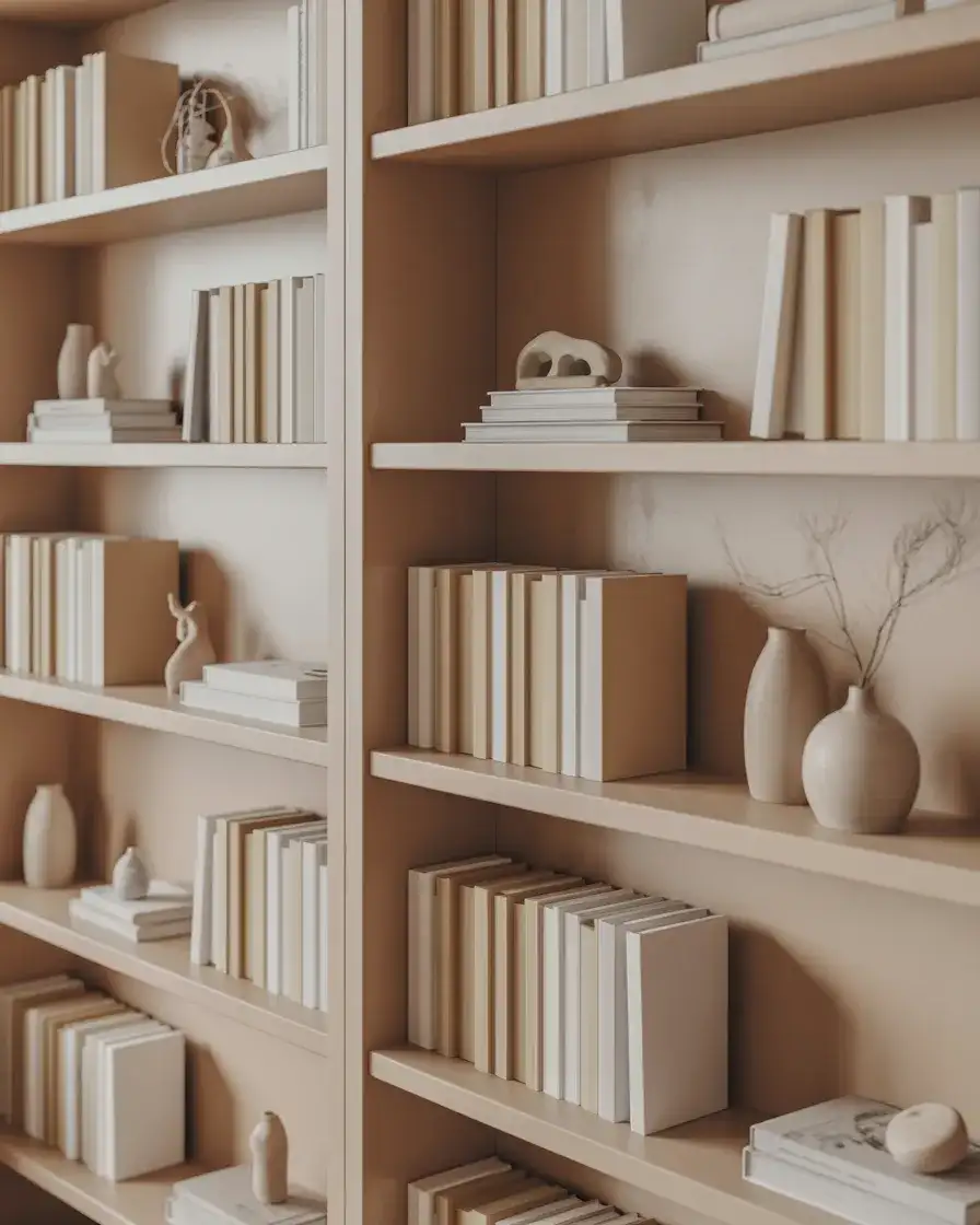 Aesthetic Neutral Shelf Styling 1