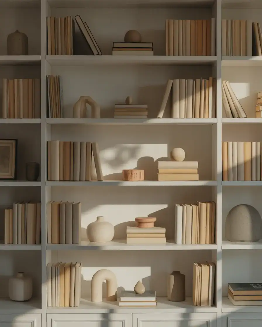 Aesthetic Neutral Shelf Styling 2