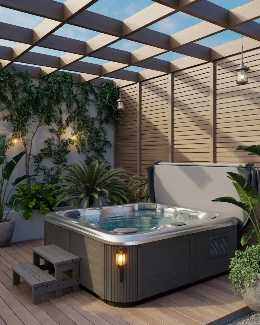 Backyard Hot Tub Hideaway 2