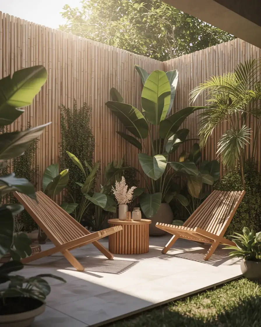 Bamboo Privacy Fence for a Natural Backyard 1