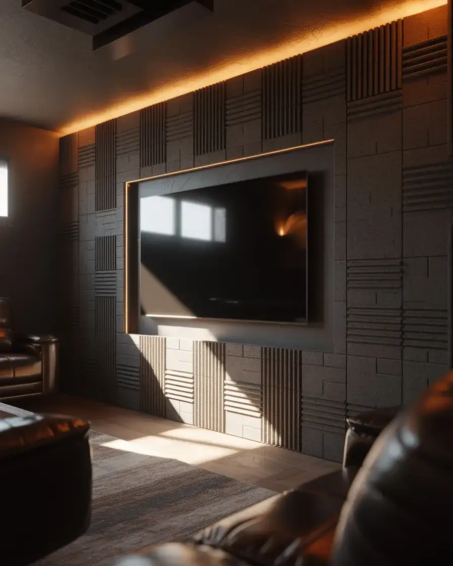 Basement Cinema TV Wall 2