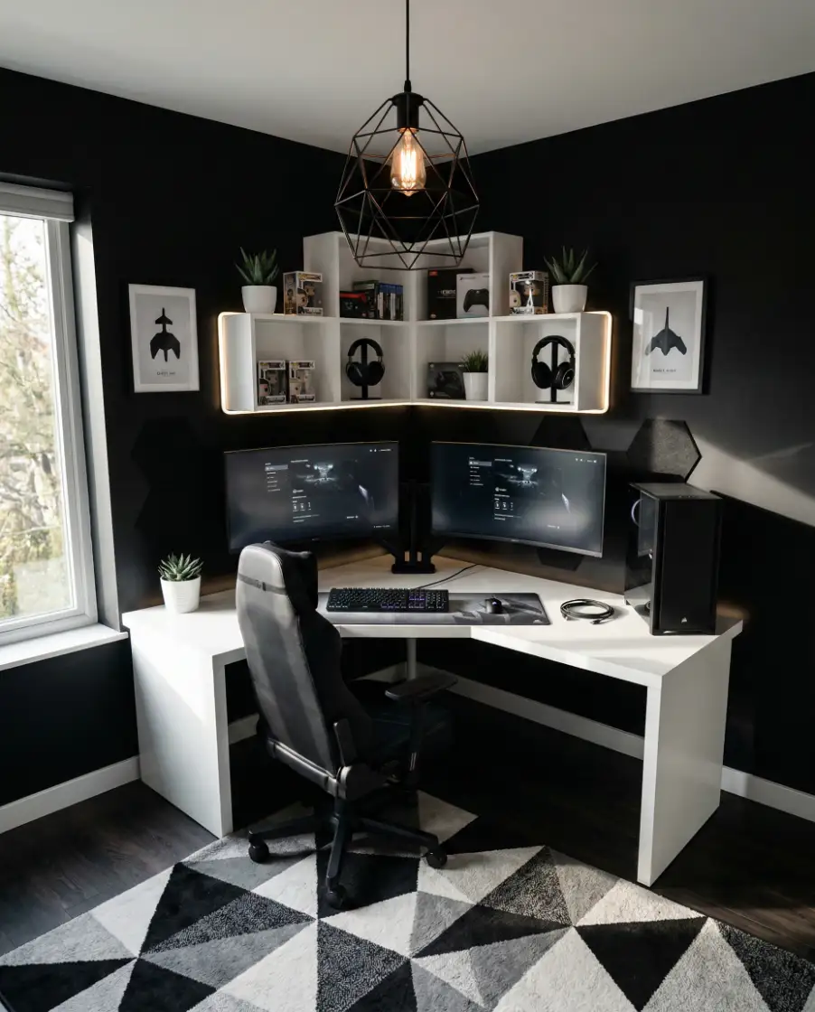 Black and White Aesthetic Power Room 2