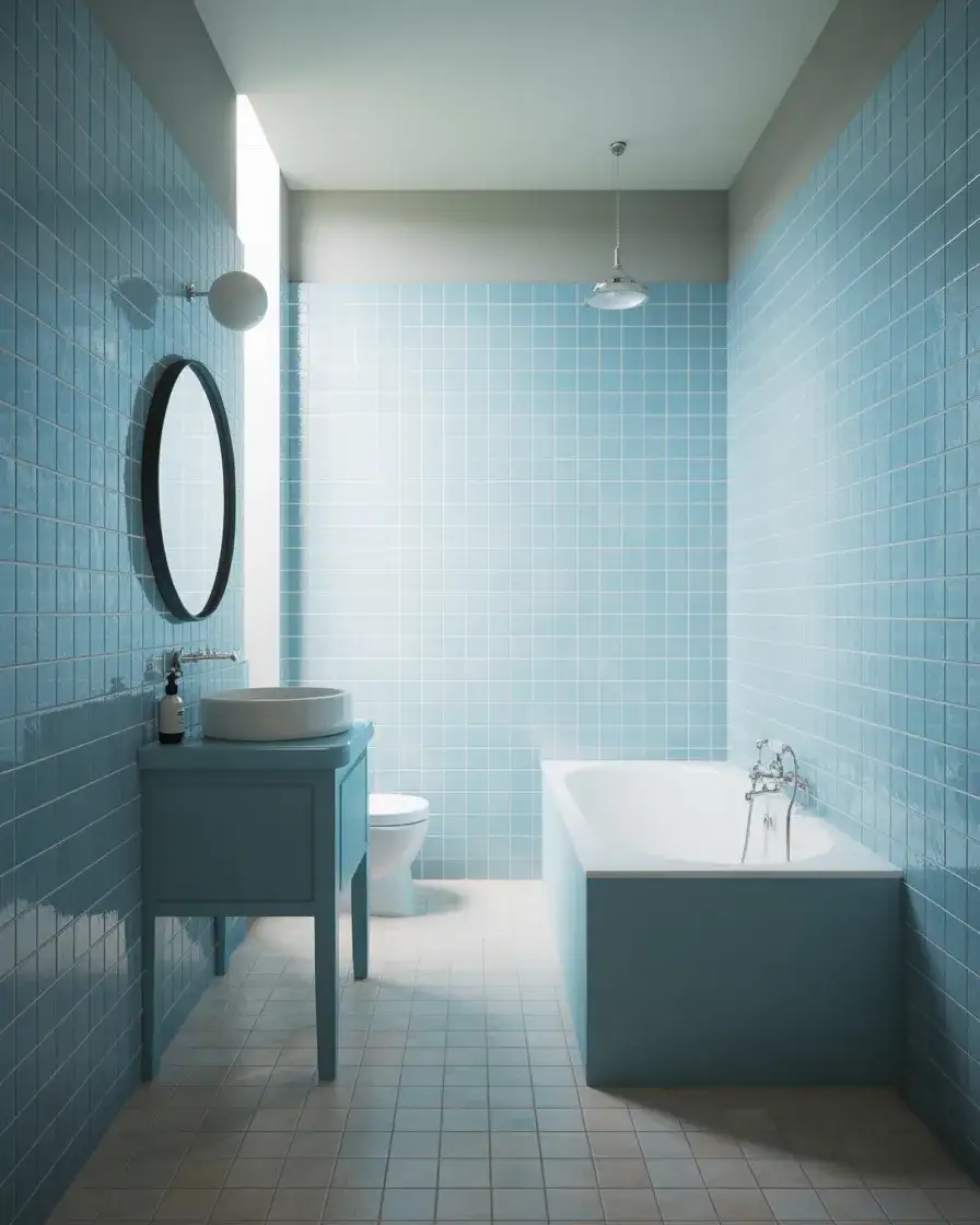 Blue Accent Bathroom With Calm Coastal Vibes 2