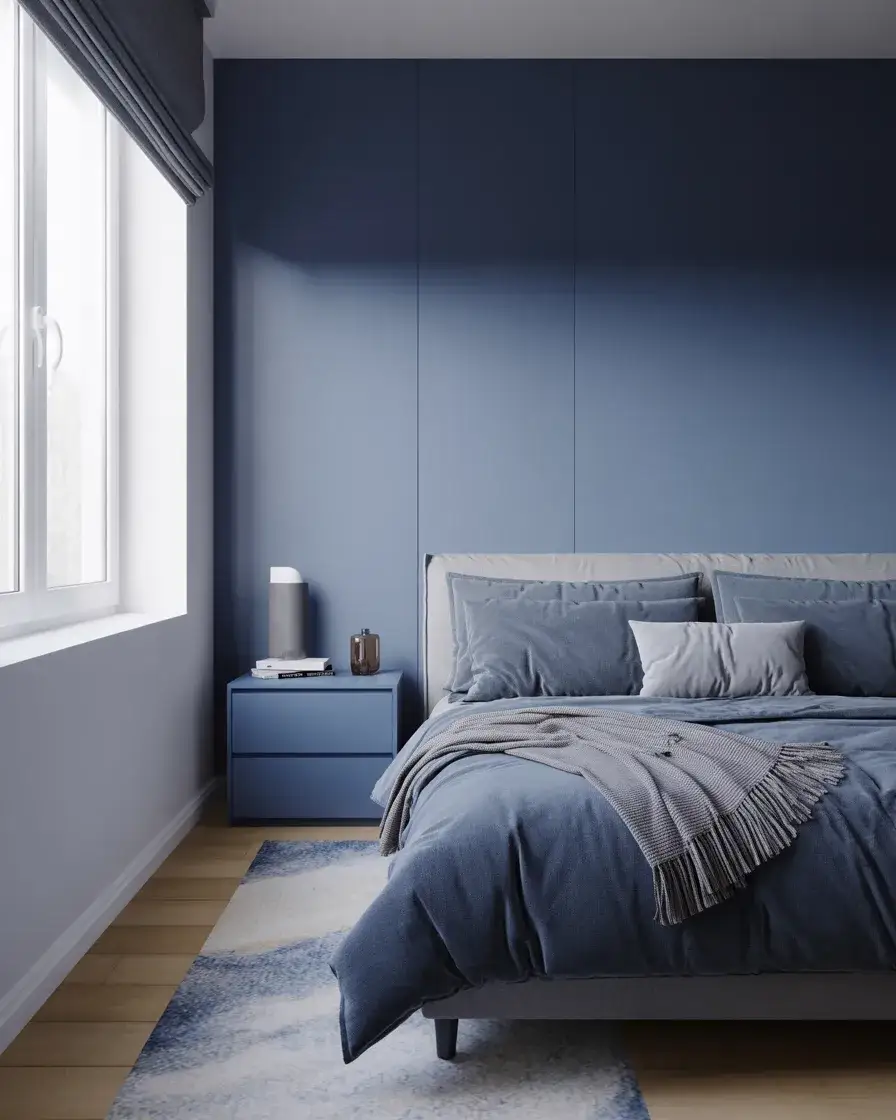 Blue and Grey Urban Bedroom 2