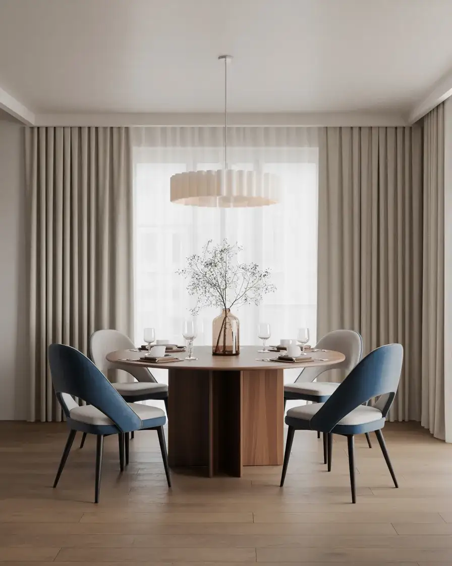 Bold Accent Chairs at the Ends of the Table 1
