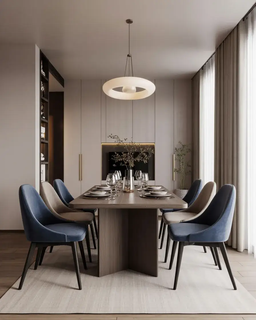Bold Accent Chairs at the Ends of the Table 2
