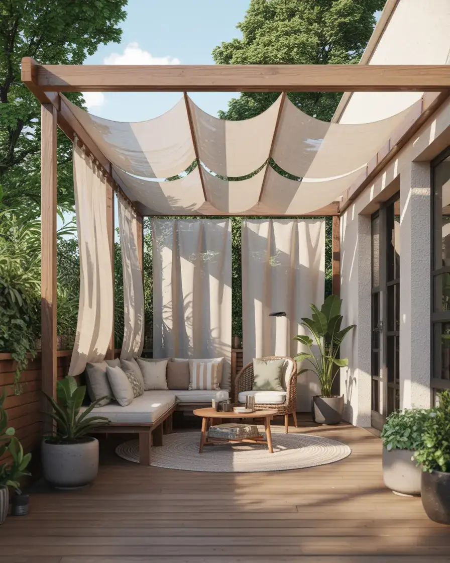 Budget-Friendly Fabric Privacy Screen Fence 2