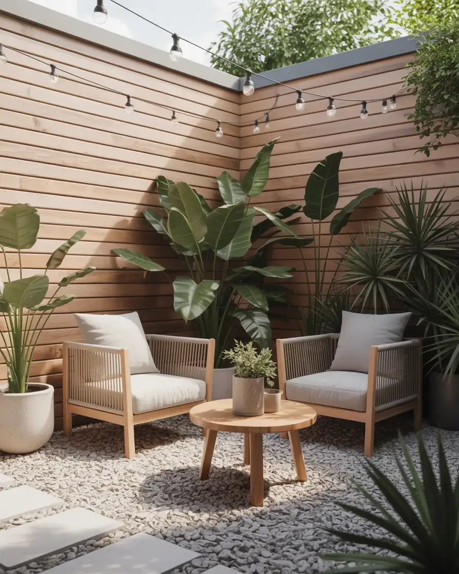 Budget-Friendly Gravel Garden Lounge 1