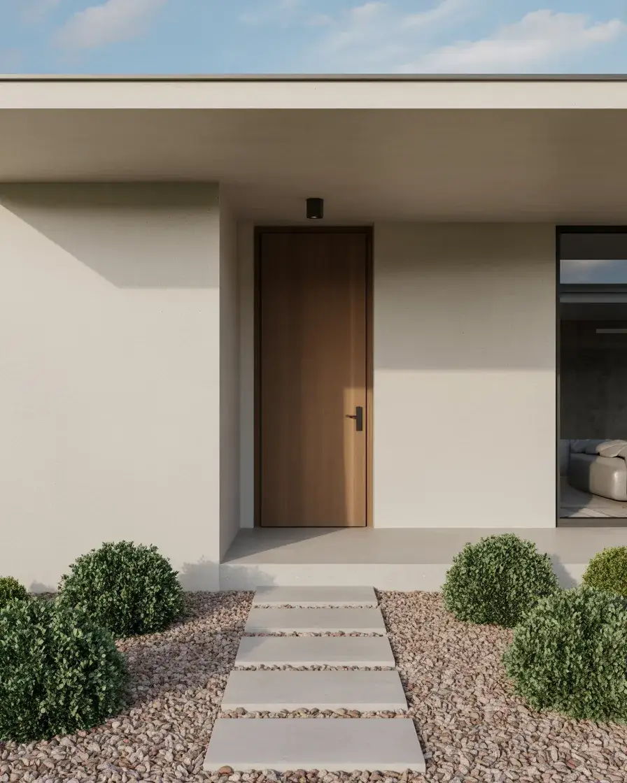 Budget Simple Gravel Front Yard 2