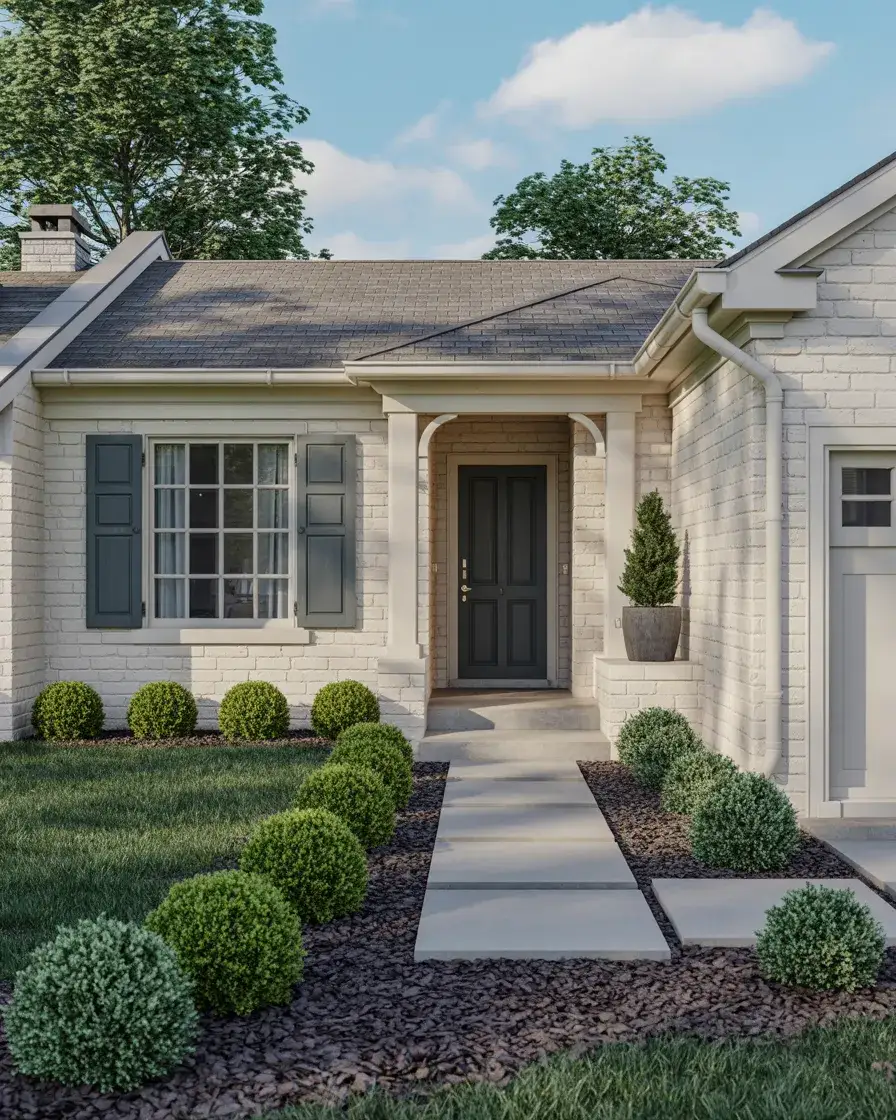 Budget Simple Landscaping with Mulch Beds 2