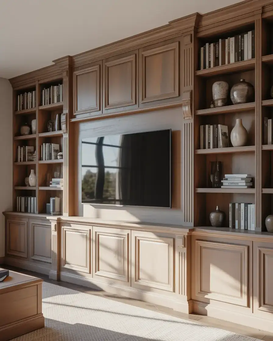 Built-In Storage TV Wall 1